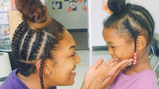 Pre-K Teacher Leigh Bishop Matching Her Student’s Hairstyle Has Me All Up in My Dad Feels